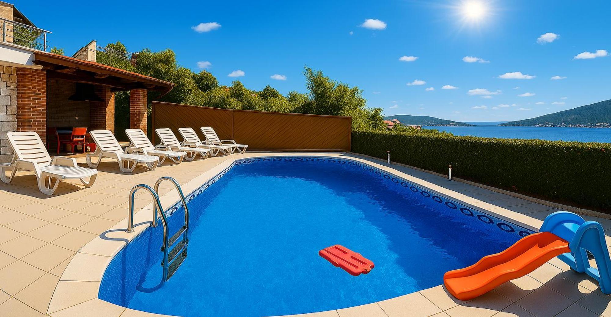 Villa Sea-N-Sun, 7 Bedrooms & Pool, Nearby Portonovi Marina. Ðenovići Eksteriør bilde